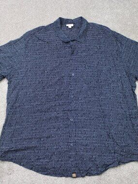 LuLaRoe Michael AOP Shirt NWT Mens 3XL Blue All Over Print Rayon Short Sleeve